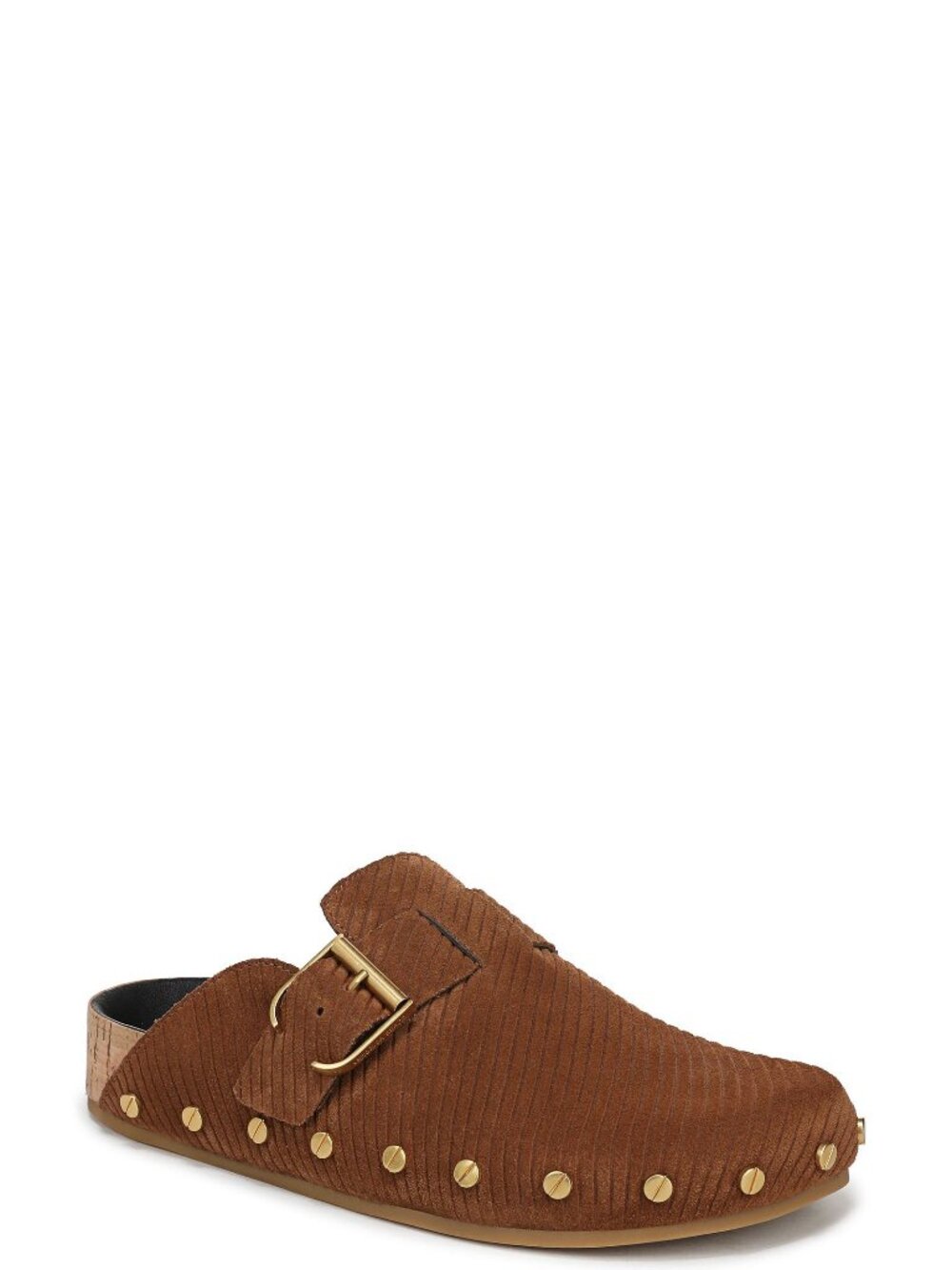NEW VERONICA BEARD Fern studded suede clog mule hazelwood brown 9 (no box)